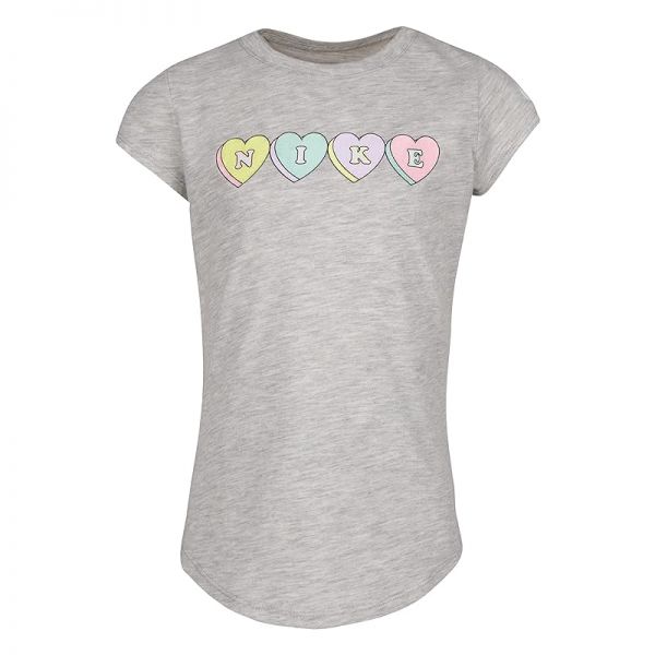 키즈 나이키 V-Day 티셔츠 - 그레이 헤더 8601090