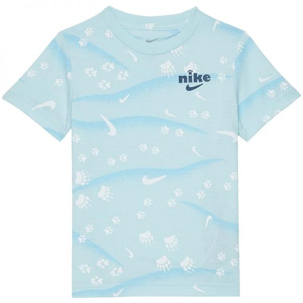 키즈 나이키 트랙 Pack 숏슬리브 반팔 올오버 프린트 티셔츠 - Glacier 블루 8600418