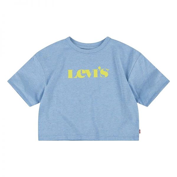 키즈 리바이스 숏슬리브 반팔 하이 라이즈 티셔츠 셔츠 - Bonnie 블루 8030476