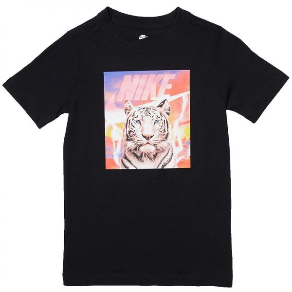 키즈 나이키 NSW Tiger Photo 티셔츠 - 블랙 8600485