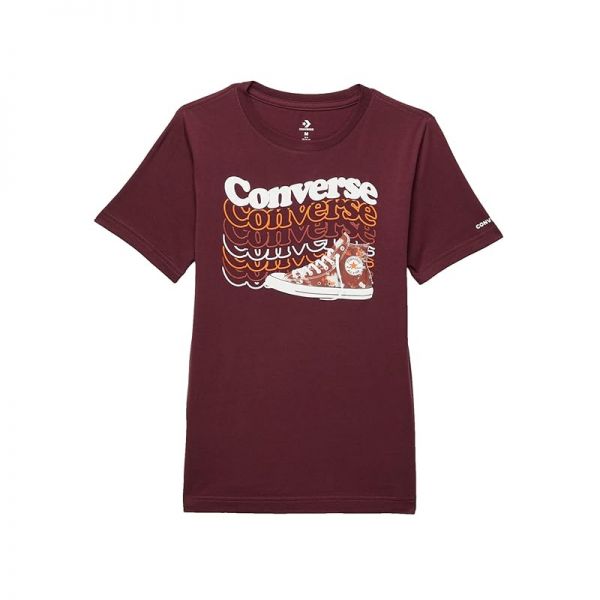 키즈 컨버스 웨이비 Sneaker 티셔츠 - 딥 Bordeaux 8600586