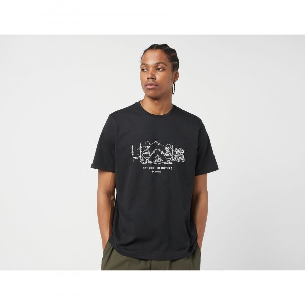 컬럼비아 Explorers 캐년 티셔츠 반팔티 - 블랙 검8717635