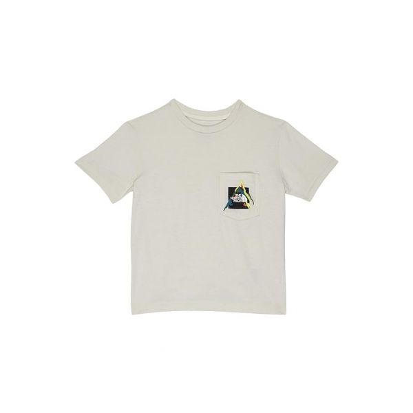 키즈 노스페이스 숏슬리브 반팔 트라이 블렌드 그래픽 티셔츠 - Gardenia 화이트 헤더 8600616