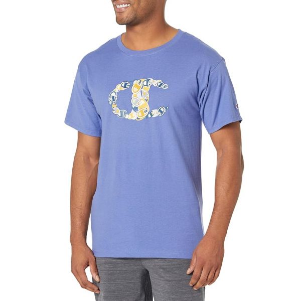 챔피온 클래식 그래픽 티셔츠 - Stone Crush 블루 7772858