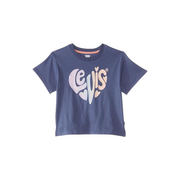 키즈 리바이스 오버사이즈 그래픽 티셔츠 - Crown 블루 8601027