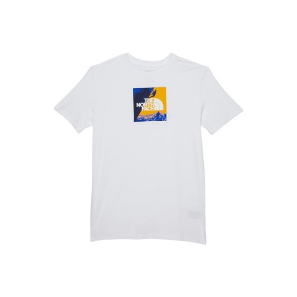 키즈 노스페이스 숏슬리브 반팔 그래픽 티셔츠 - TNF 화이트Summit Gold 8600462