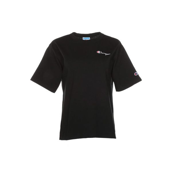 우먼 챔피온 보이프렌드 티셔츠 - 레프트 스크립트 - 블랙 7273321