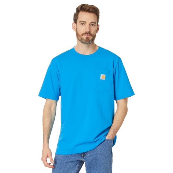 칼하트 루즈핏 헤비웨이트 숏슬리브 반팔 포켓 티셔츠 - Atomic 블루 8819800