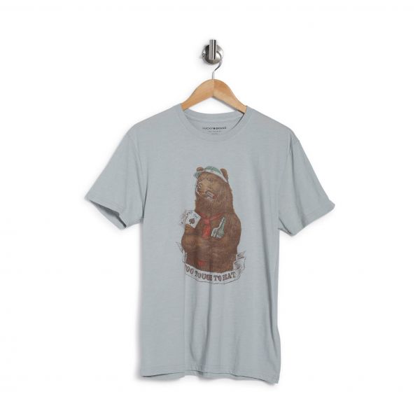 럭키브랜드 베어 곰돌이 그래픽 티셔츠 - 벨지안 블록 8450925