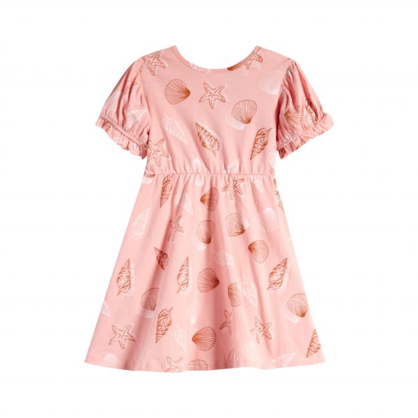 키즈 도트 australia 키즈 Seashells 퍼프 슬리브 드레스 - 핑크 8860322