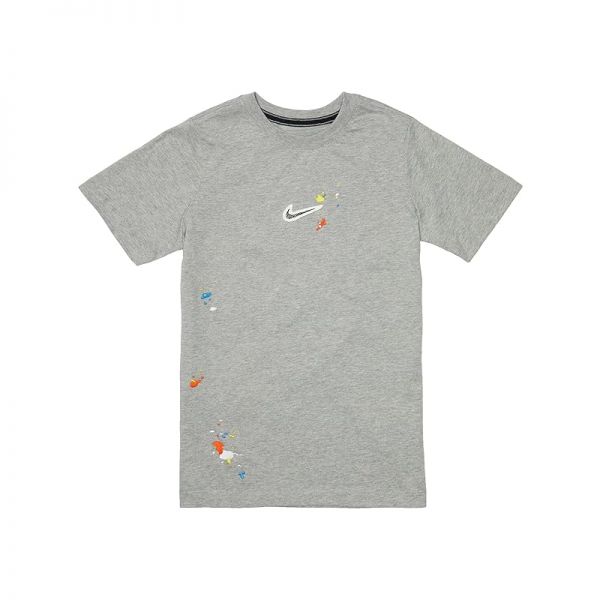 키즈 나이키 NSW 스플래터 티셔츠 - 다크 그레이 헤더 8030222
