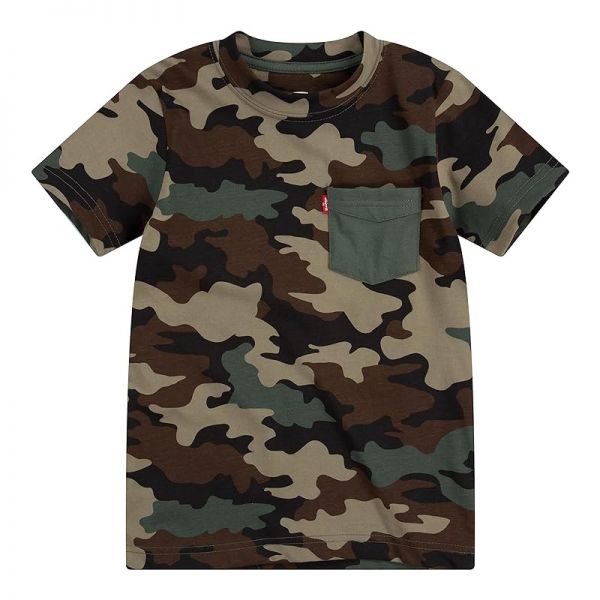 키즈 리바이스 숏슬리브 반팔 프린티드 티셔츠 셔츠 - Cypress 카모 8600528
