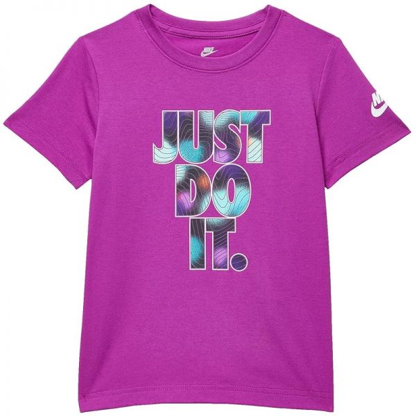 키즈 나이키 Just Do It Illuminate 티셔츠 - 비비드 Purple 8600422