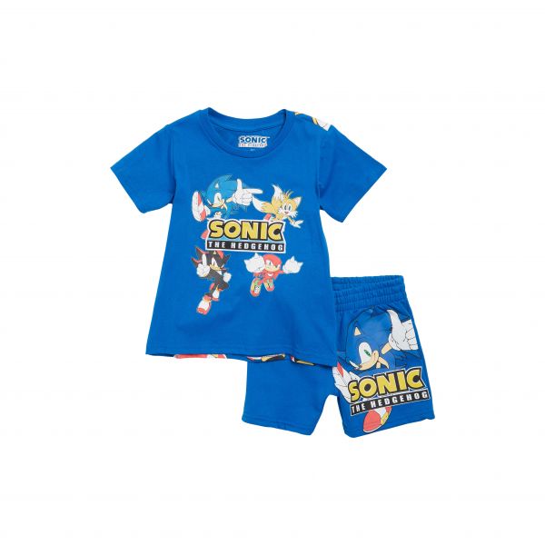 키즈 Freeze 키즈 소닉 그래픽 티셔츠 &amp; 숏 쇼트 쇼츠 바지 세트 - 로얄 8852113