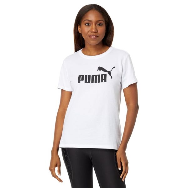 우먼 푸마 퓨마 에센셜 로고 숏슬리브 반팔 티셔츠 - Puma 화이트 8024398