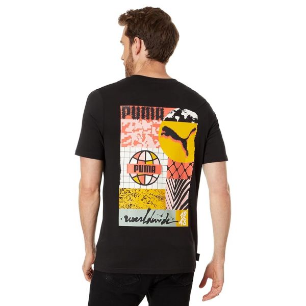 푸마 퓨마스포츠웨어 Worldwide 그래픽 티셔츠 - Puma 블랙 8262530
